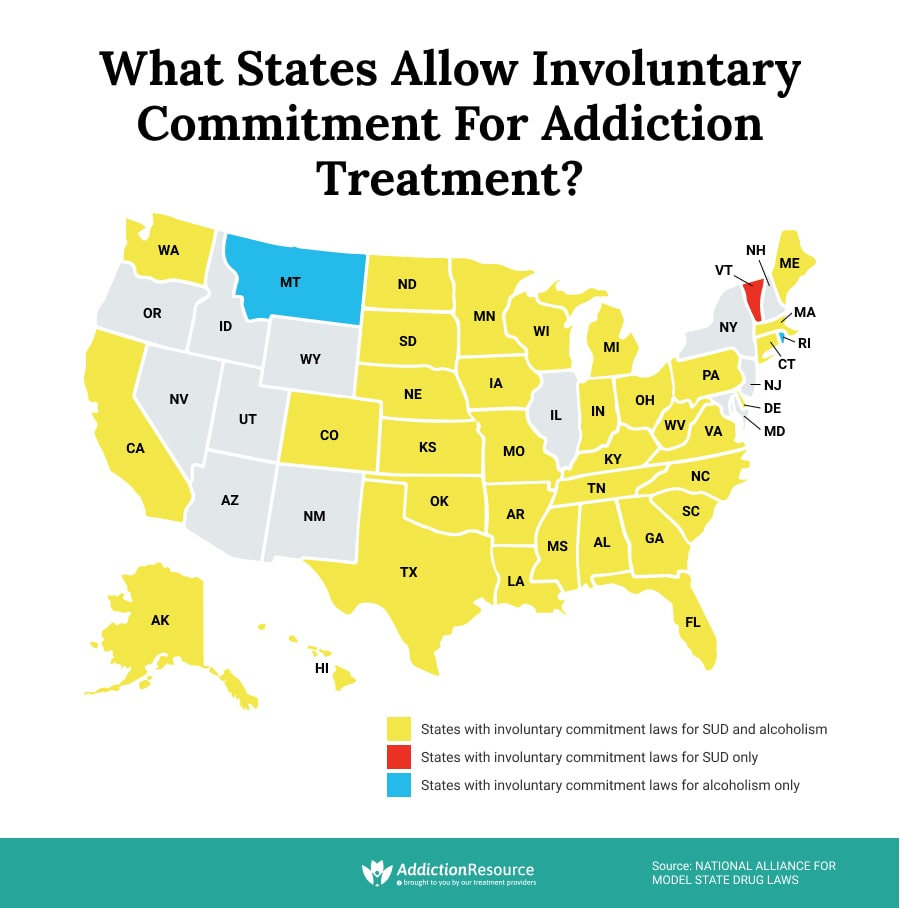 What States Allow Involuntary Commitment for Addiction Treatment
