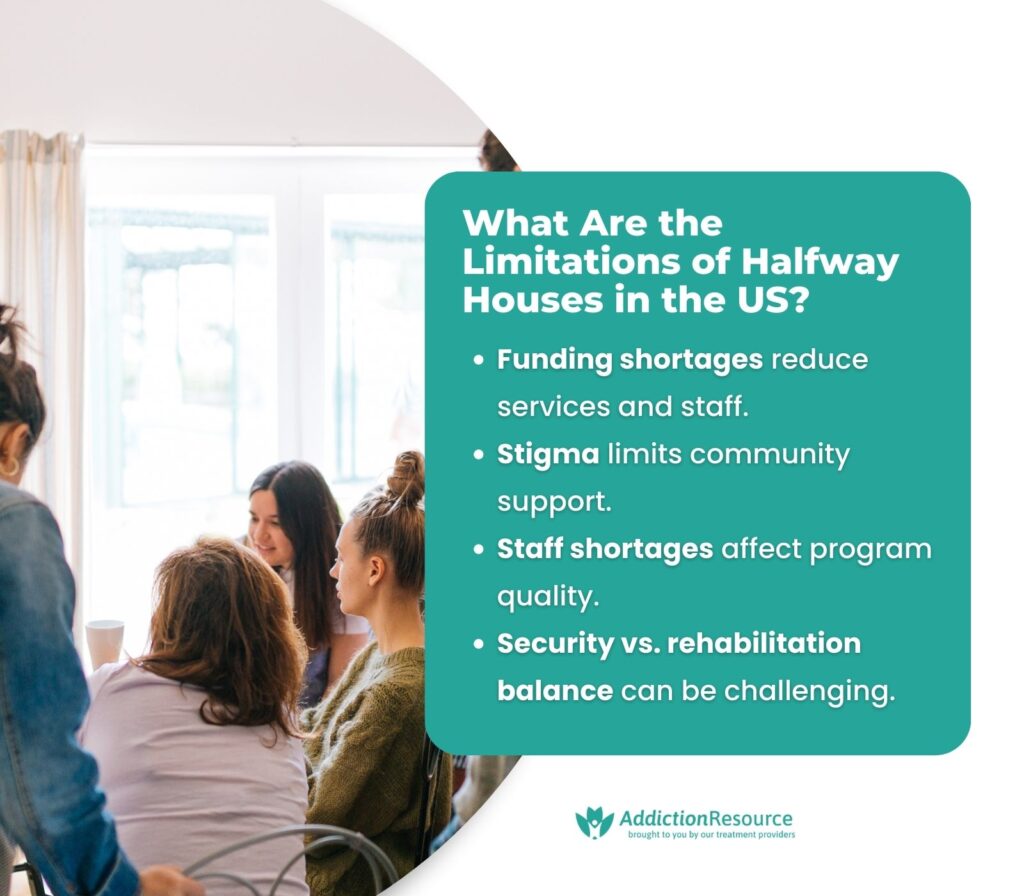 What Are the Limitations of Halfway Houses in the US