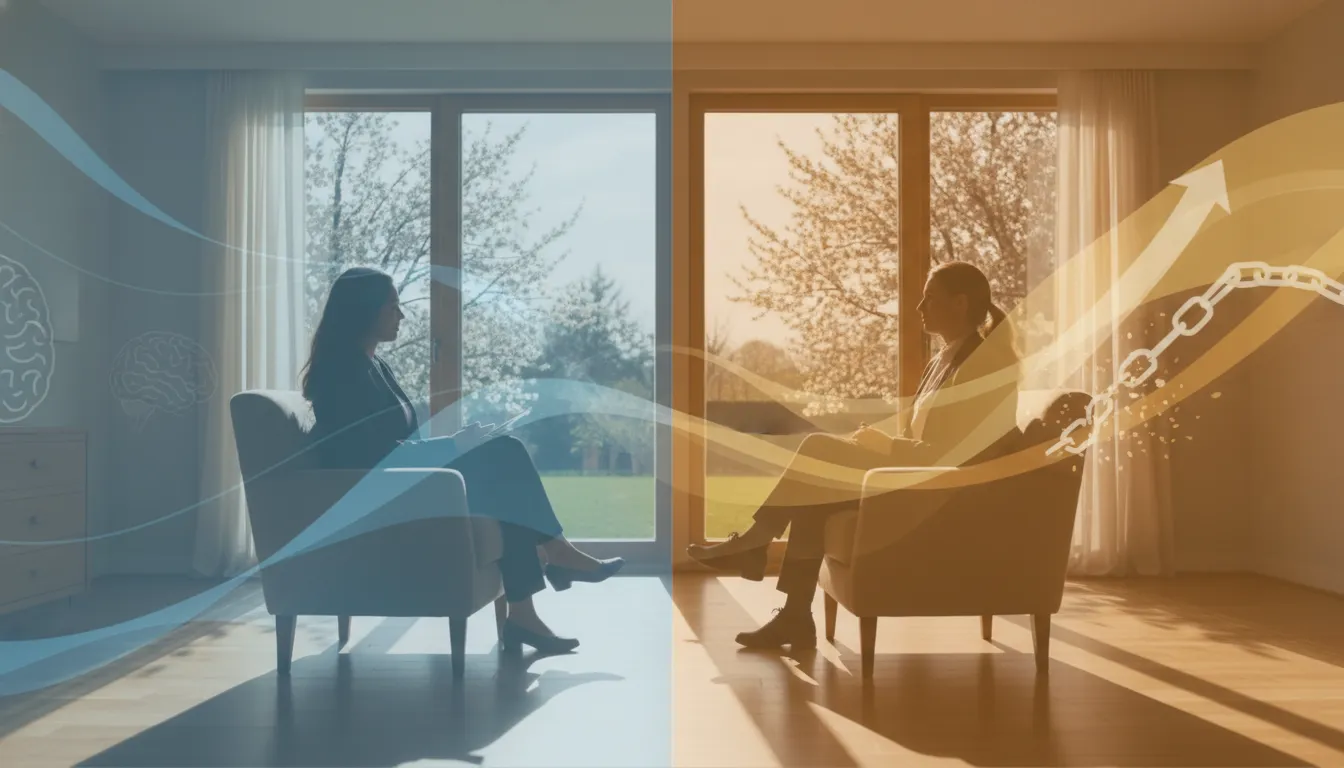 Counselor supporting a person in dual diagnosis rehab