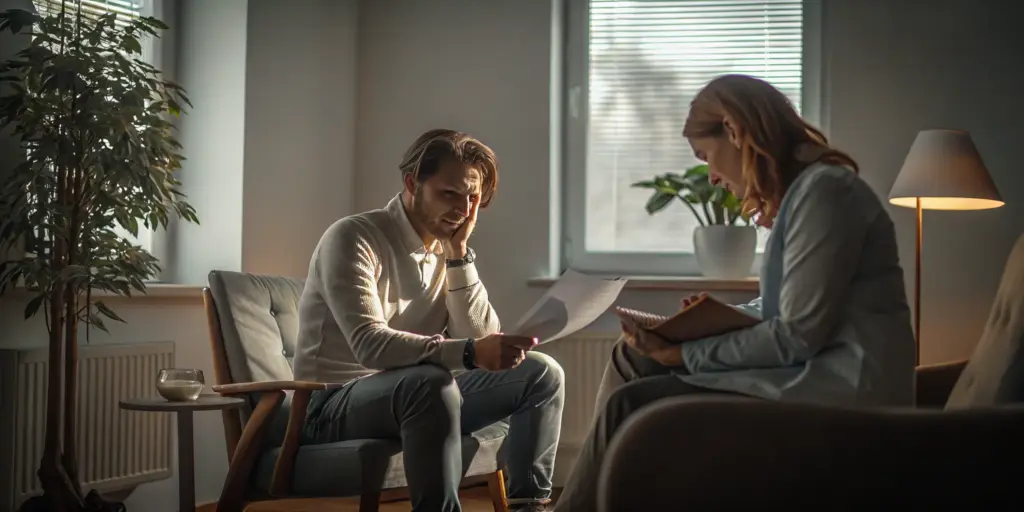 Counselor helping verify rehab that accepts insurance