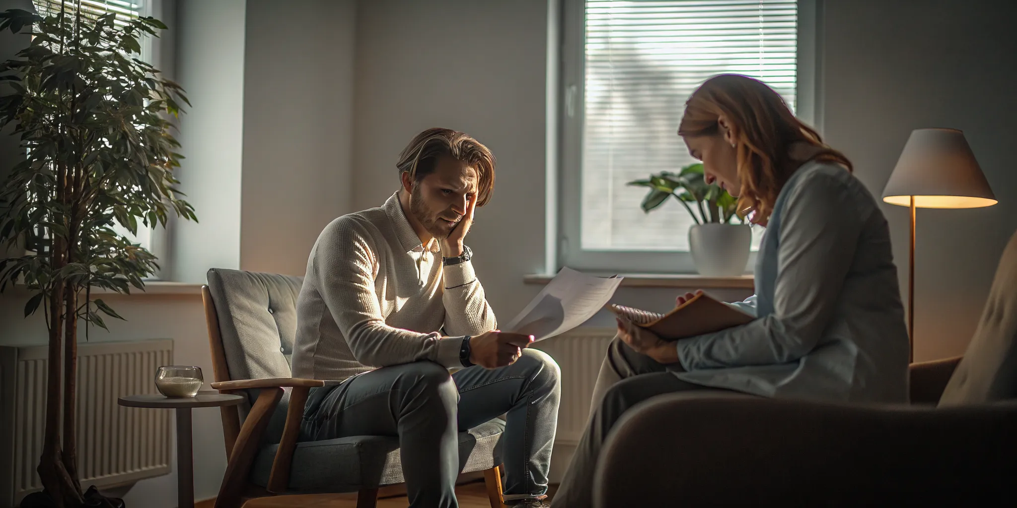 Counselor helping verify rehab that accepts insurance